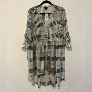 Torrid 2 W Lexie PID LS Chiffon Button Up Blouse NWT P21